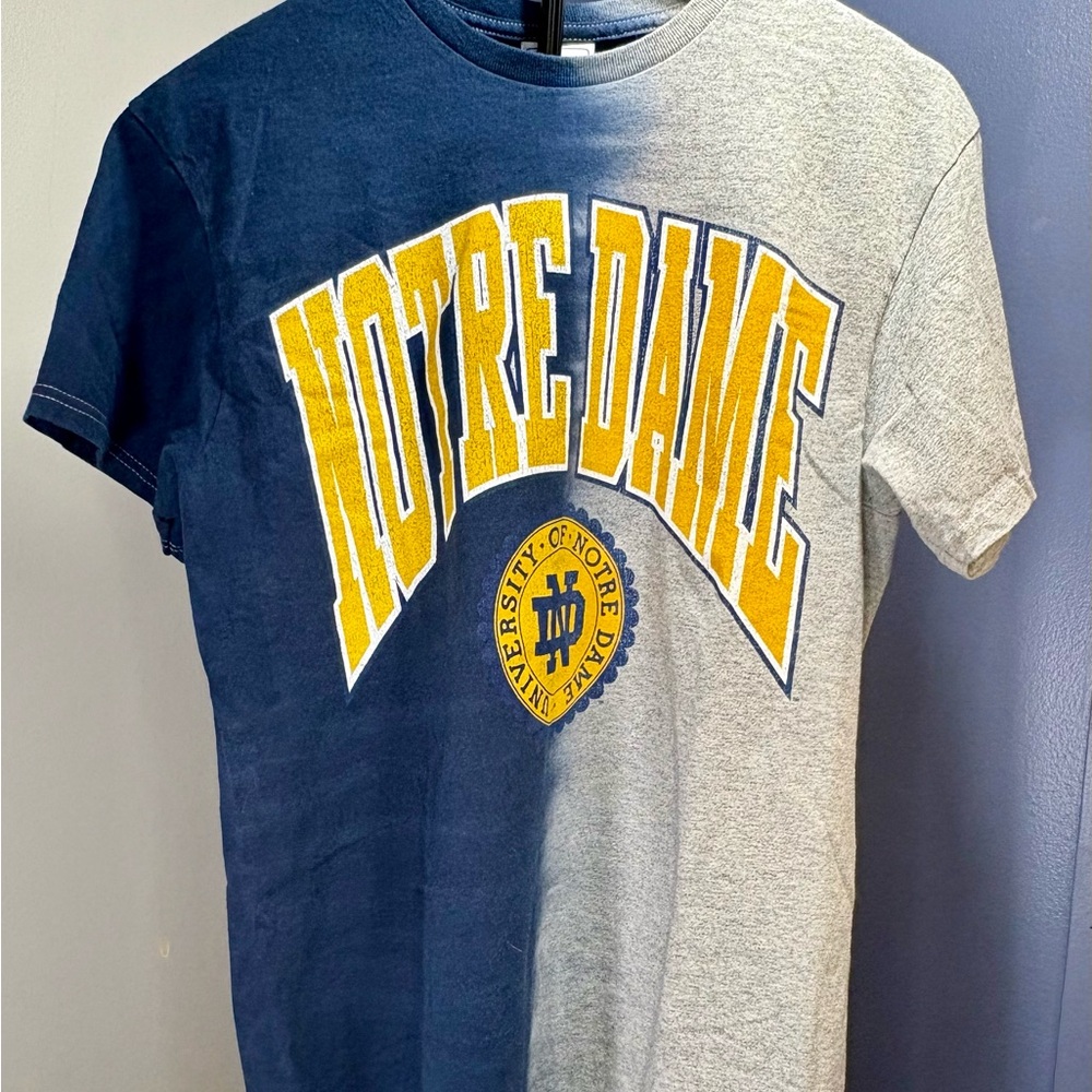 Vintage Notre Dame Blue and Gray T-Shirt